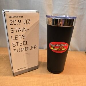 20.9oz Stainless‎ Steel Tumbler POLAR "Something Special from Wisconsin" Black